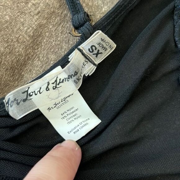 SKIVVIES by For Love & Lemons Penelope Underwire Bra Navy Black - Picture 7 of 9